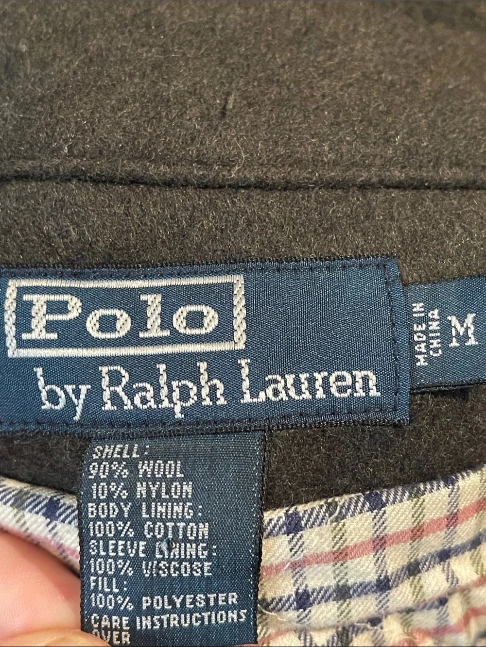 Polo by Ralph Lauren Men's Hunter Green Wool Pea Coat size Medium
